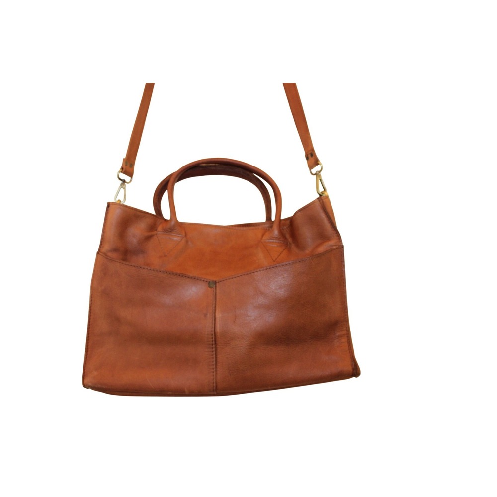 Raven +‎ Lily Karem Leather Brown Crossbody Satchel Tote Full Grain Handmade